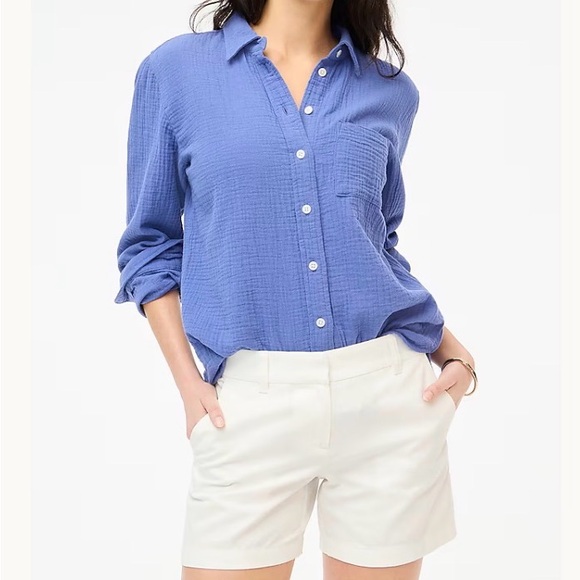 J. Crew NWT Women's White Shorts 5 inch inseam Size 8 - Picture 3 of 7